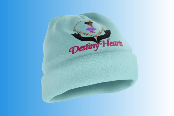 Lime Baby Blue Winter Hat