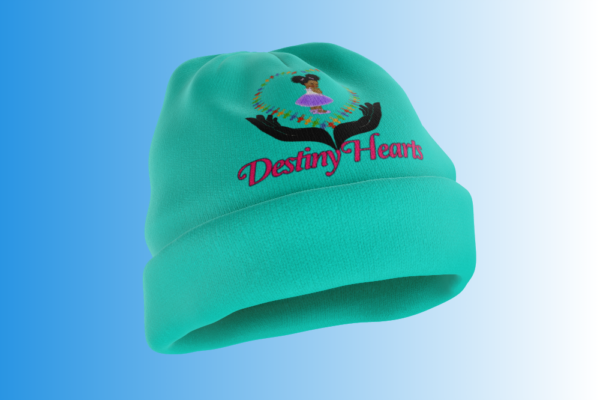 lime Baby Blue Winter Hat