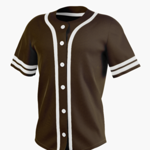 Dark Brown & White Baseball Jersey