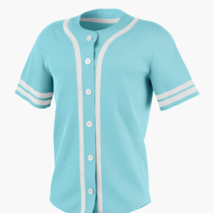 Light Baby Blue & White Baseball Jersey