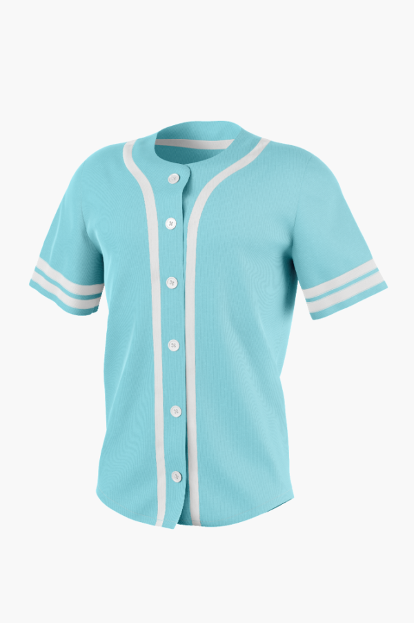 Light Baby Blue & White Baseball Jersey