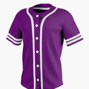 Dark Purple & White Baseball Jersey