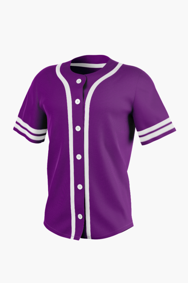 Dark Purple & White Baseball Jersey