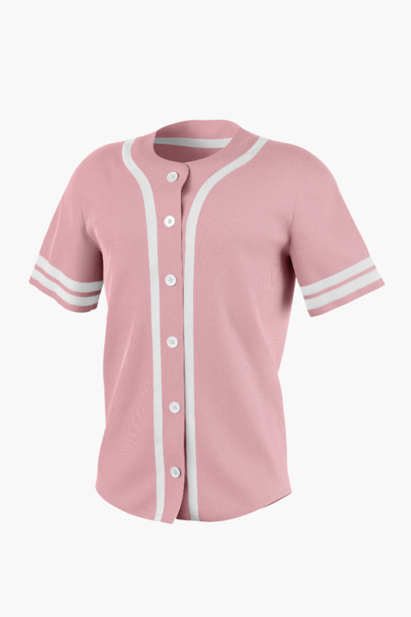 Baby Pink & White Baseball Jersey