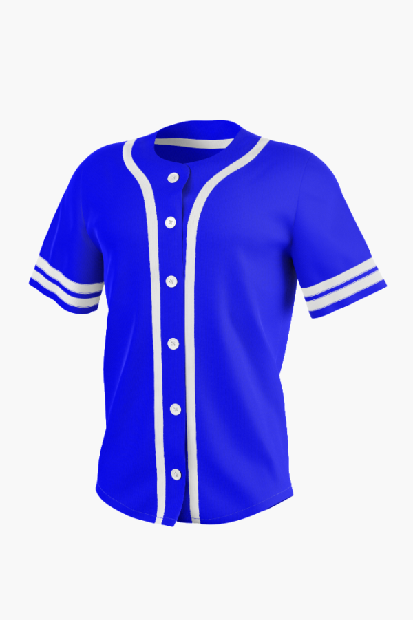 Dark Blue & White Men Baseball Jersey