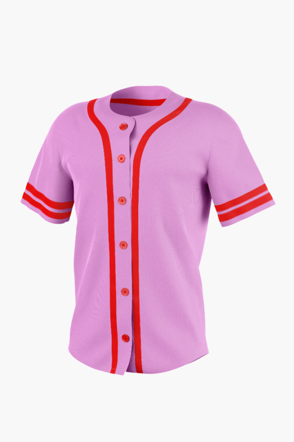 Red & Pink Baseball Jersey