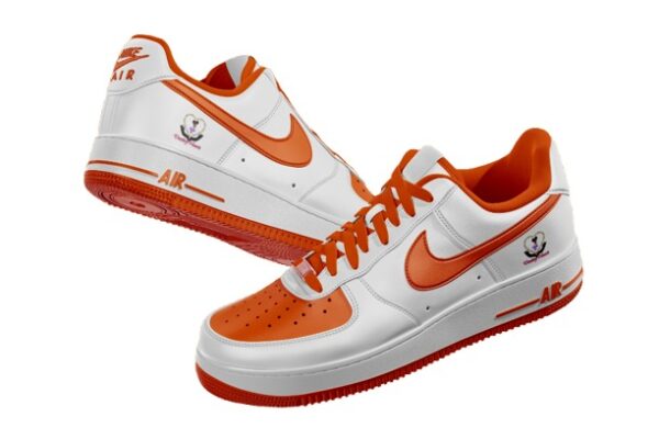 Orange Nike Air Force 1 Shoes