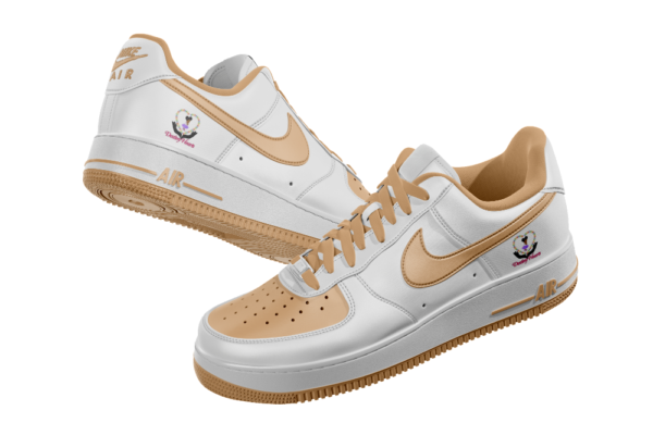 Cream Nike Air Force 1 Shoe